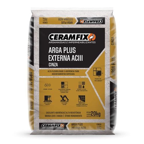 Argamassa Ac-3 20kg CERAMFIX rio verde material de construção