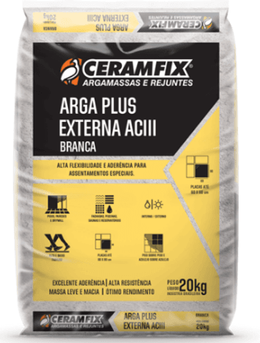 Argamassa Ac-3 Branca CERAMFIX rio verde material de construção