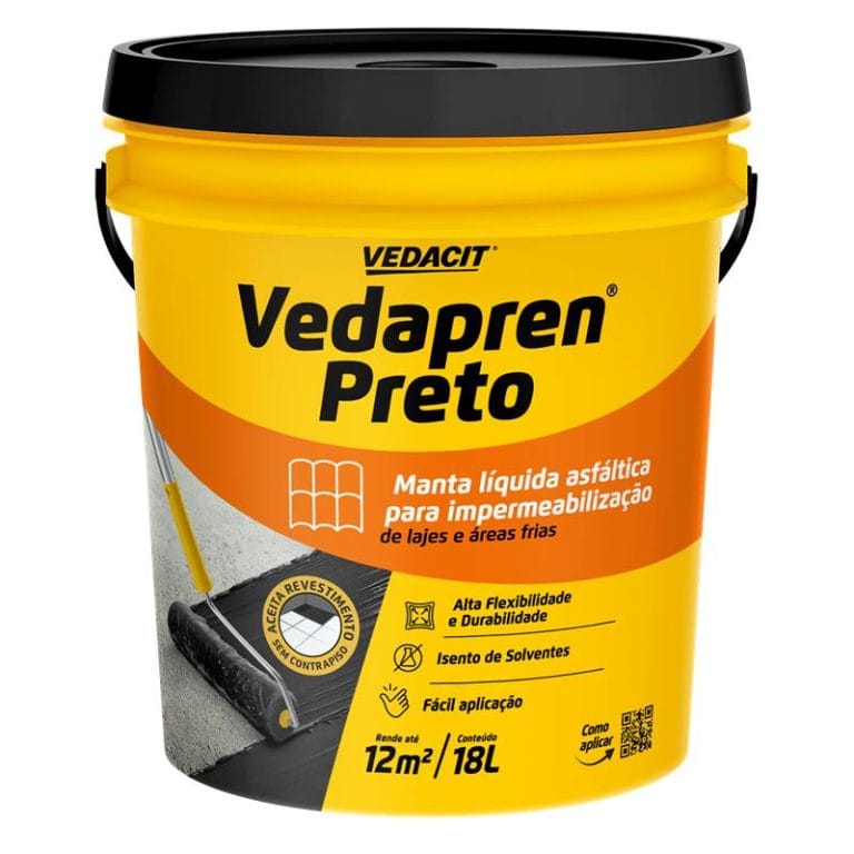 rio verde manta líquida material de construção VEDAPREN PRETO