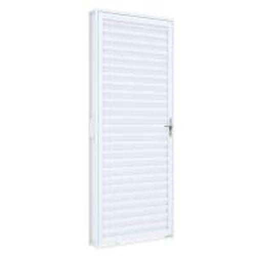 Porta Aço Laminada Veneziana De Giro 215x70cm Direita Branca rio verde material de construção