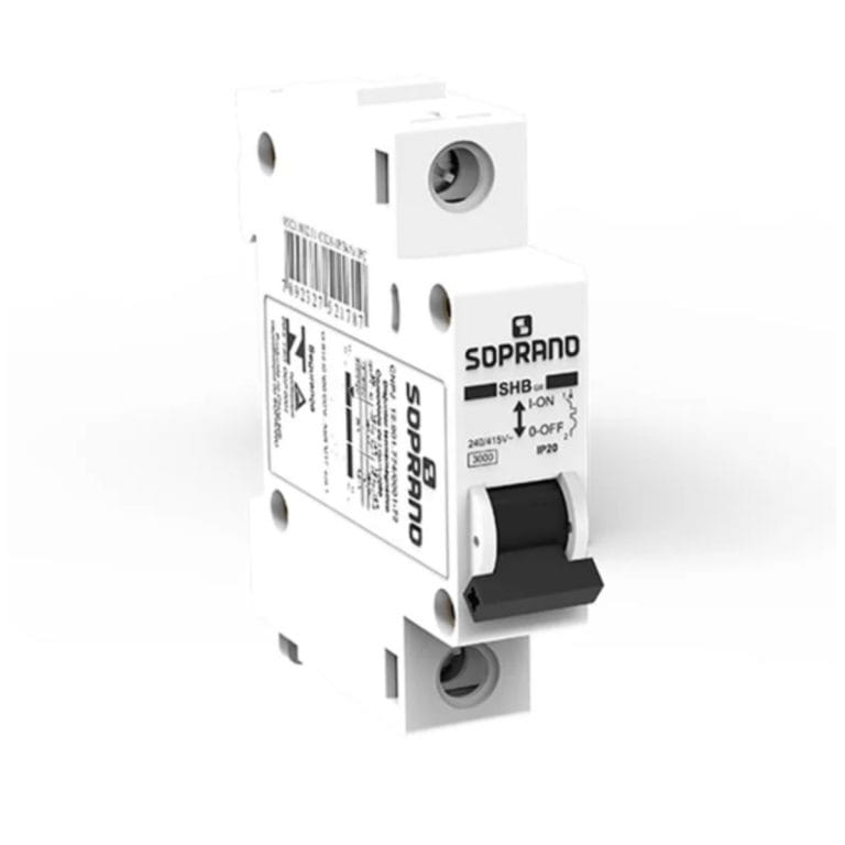 Disjuntor Soprano SHB1 Curva C Unipolar 16A