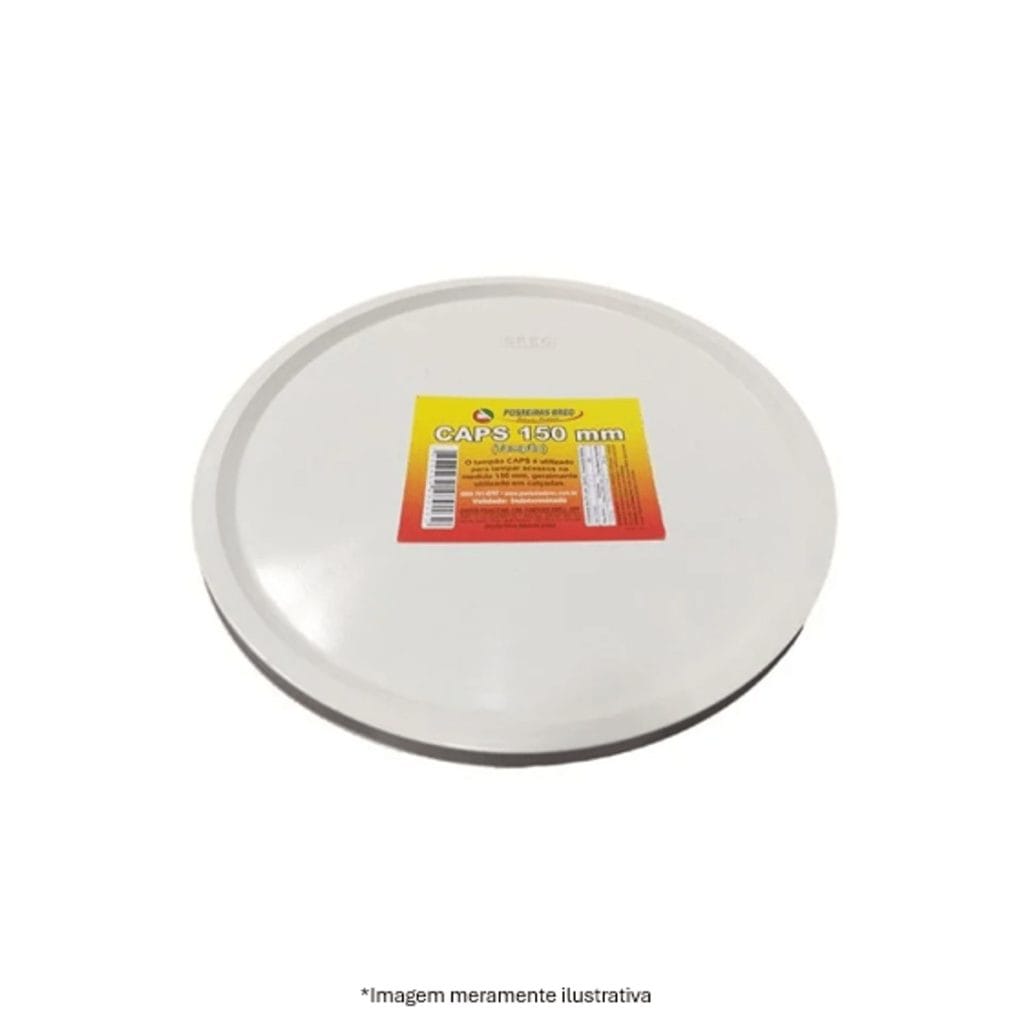Tampão Brec Caps 150 mm PVC rio verde material de construção