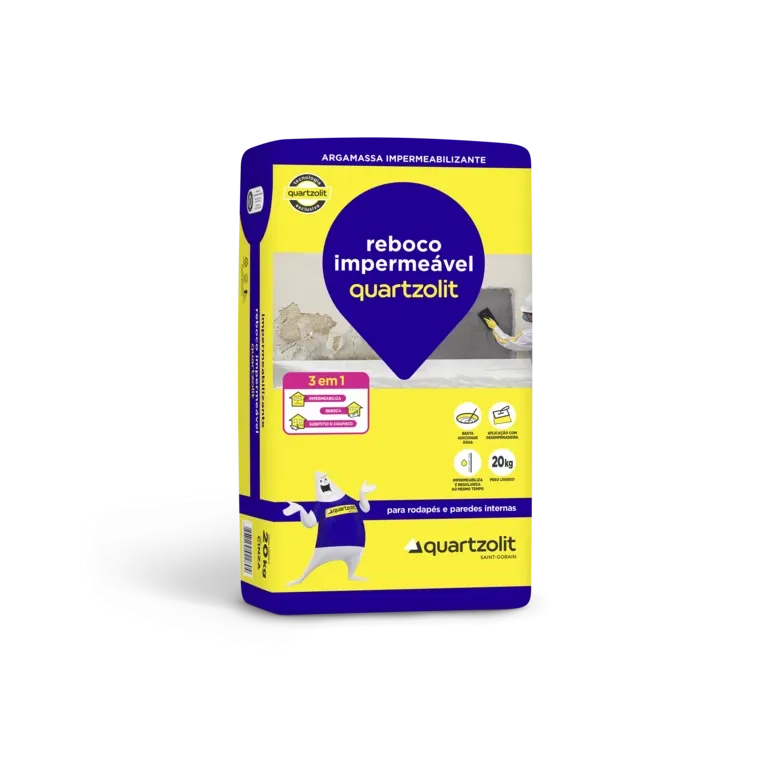 reboco impermeável quartzolit rio verde material de construção
