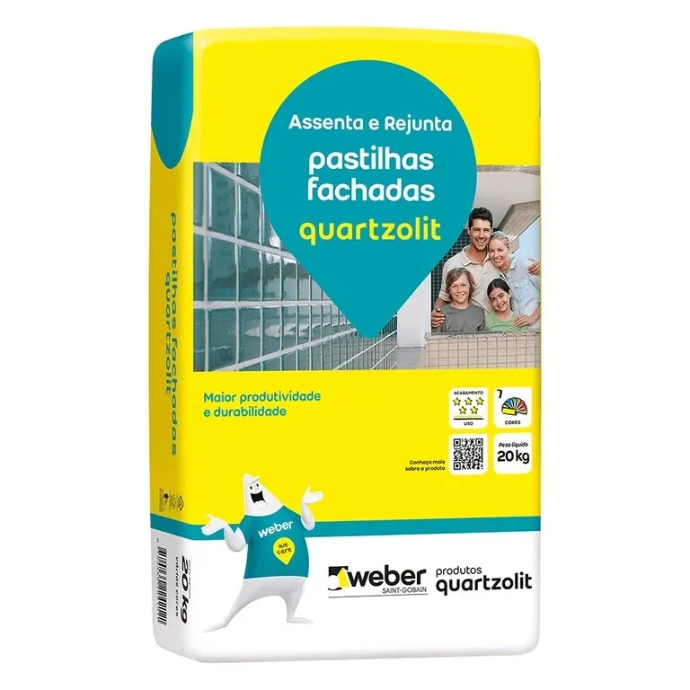 argamassa pastilhas fachadas quartzolit rio verde material de construção argamassa pastilhas