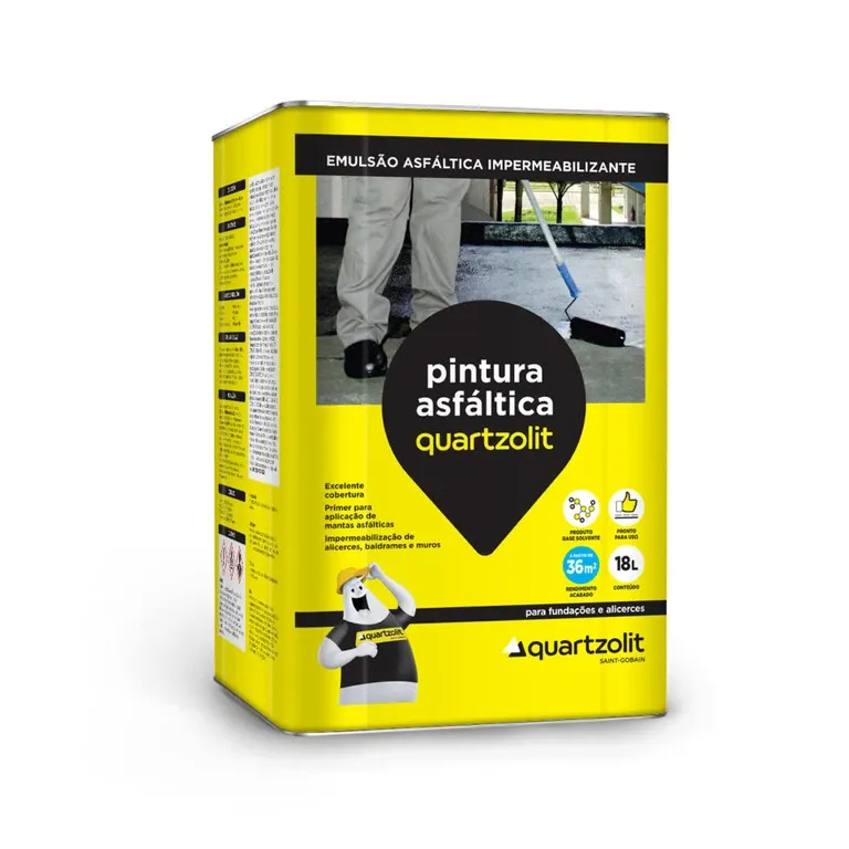 impermeabilizante pintura asfáltica quartzolit rio verde material de construção