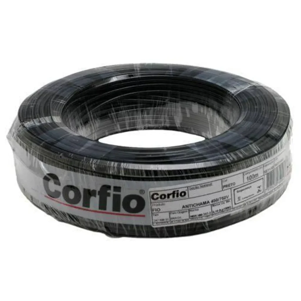 Cabo Corfio BWF 750V Flexível 2,5 mm² Preto 100 M rio verde material de construção