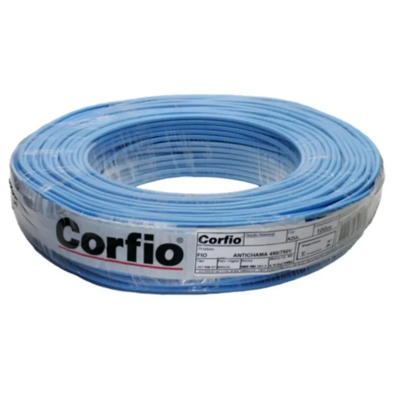 Cabo Corfio BWF 750V Flexível 2,5 mm² Azul 50 M rio verde material de construção cabo fio