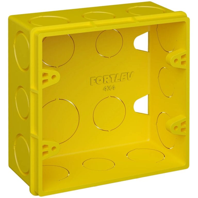 Caixa Fortlev de Luz Quadrada 4' x 4' Amarela rio verde material de construção